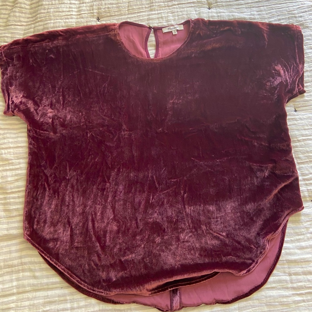 Madewell velvet shirt